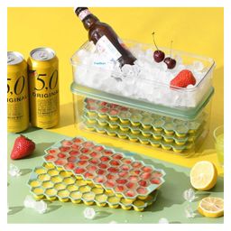 FunBlast Silicone Ice Tray with 1 Ice Box - Green image 3