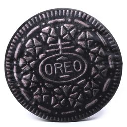 Keshav Creation Oreo  Biscuits Round Cushion - Black image 4