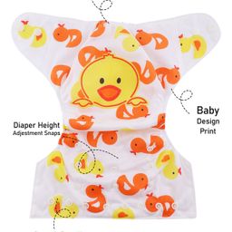 Passion Petals 2 Cloth diaper+2 inserts- Freesize Adjustable, Washable and Reusable Cloth Diaper for babies 0-3 Years | - Assorted 2|High Absorbent 1 Reusable Diaper 1 Insert Pack (5-18Kg) image 4