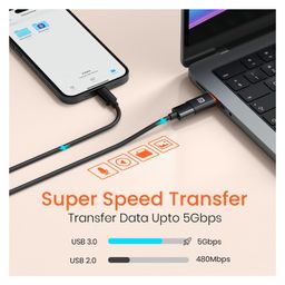 Portronics Bridge Y USB 3.0 to Type C OTG Adaptor, 10Gbps High Speed Data Transfer, Thunderbolt to USB Adapter, Compatible for All Type C Devices, Smartphone, Laptops, Tablets, Chargers, MacBook image 4
