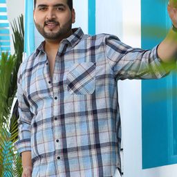 Instafab Plus Men Comfort Checked Casual Shirt-image-95