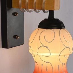SOMIL Orange Glass Cylinder Printed Wall Lamps-picture-46