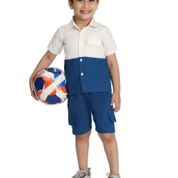SPIN N TALES Boys Colourblocked Shirt with Shorts-image-55