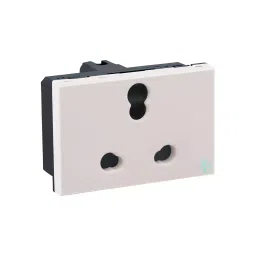 Legrand Anti - Bacterial Socket with Shutter Myrius Classic White 3 Module, 6793 29 image 3