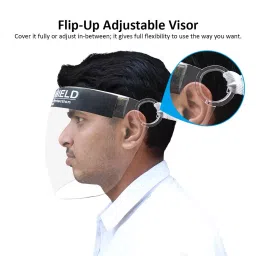 Oriley Ayurveda 2000 Micron Reusable O2 Face Shield with Adjustable Elastic Strap OA5125 image 2