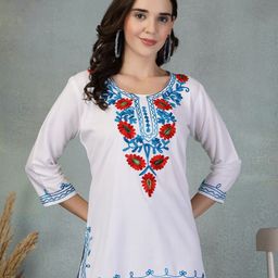 Clora Creation Women Floral Embroidered Top-image-59