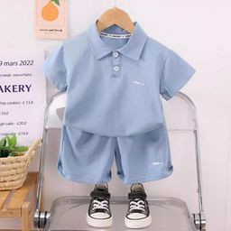 YK Infant Boys Polo Coller T- Shirt with Shorts Clothing Set-20
