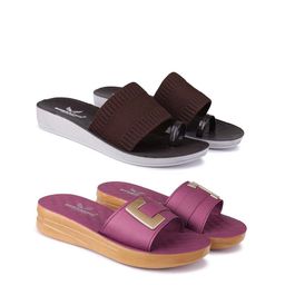 BERSACHE Set Of 2 Open Toe Flats image 5