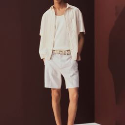 H&M Regular Fit Lyocell-Blend Chino Shorts-image-6