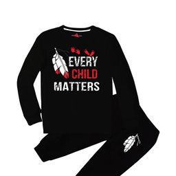 TRIANGLETEES Kids-Unisex Black Clothing Set-image-16