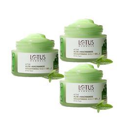 Lotus Herbals Set Of 3 Active Aloe Niacinamide Brightening Boost Night Cream 50gm Each-37