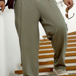 Instafab Plus Men Solid Comfort Trousers-image-18