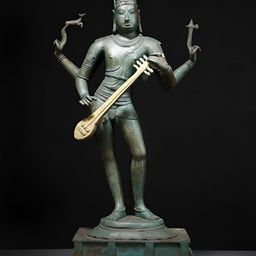 Exotic India Green Veena Dhara Shiva Religious Idol Showpiece-image-6