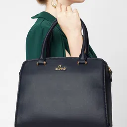 Lavie Ushawu Navy Blue Solid Medium Handheld Bag image 1