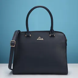 Lavie Ushawu Navy Blue Solid Medium Handheld Bag image 2