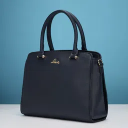 Lavie Ushawu Navy Blue Solid Medium Handheld Bag image 3