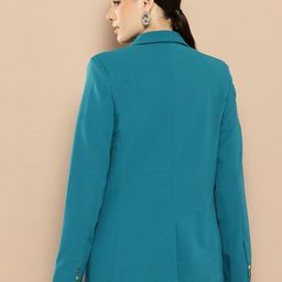 INVICTUS Notched Lapel Textured Longline Blazer image 5