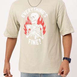 Kook N Keech Dark Touch Graphic Printed Relaxed Fit T-shirt-image-34