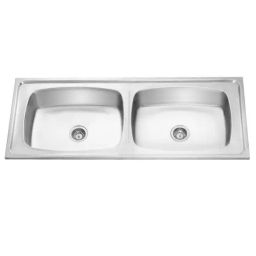 Jayna Signature Collection Apollo 56x22.5 inch Matt Finish Stainless Steel Double Bowl Kitchen Sink, DBF 04 (DX)-image-26