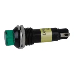 DIALIGHT PANEL MOUNT INDICATOR, LED, 12MM, GREEN, 6V, 612-3232-120F-4