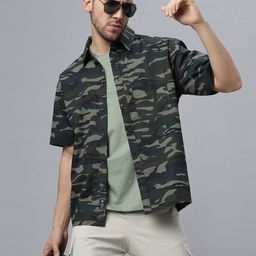 The Roadster Lifestyle Co. Men Relaxed Spread Collar Abstract Printed Cotton Casual Shirt-image-82