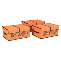 Kuber Industries Orange Set of 3 Regular Multi-Utility Organisers image 1