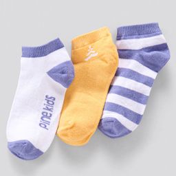 Pine Kids Anti Microbial and Striped Ankle Length Socks Pack of 3 Pairs (Color May Vary)-image-72