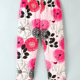 Doreme Single Jersey Full Length Leggings Floral Printed - Off White-picture-40