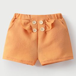 Kookie Kids Mid Thigh Length Solid Shorts - Light Brown-image-98