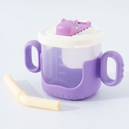 Dino Print Straw Sipper Mug Purple - 300 ml-26