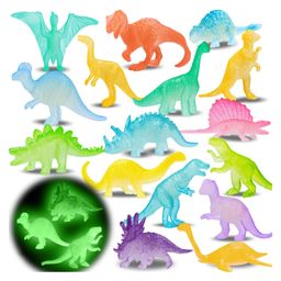 SUPER TOY 8 pcs Glow in The Dark Dinosaur Toys Set - Multicolor-image-77