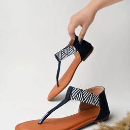 Shoetopia Abstract Designed Sandals - Blue-image-66