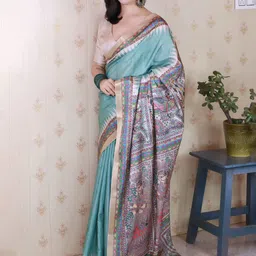 all about you Zari Tussar Saree-image-91
