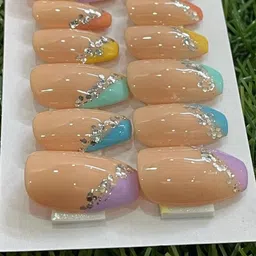 AMOK STORE Set Of 12 Reusable Artificial Nails - Multicolour image 1