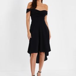QUIZ Off-Shoulder Fit & Flare Midi Dress-image-29