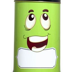 HAZEL Emoji Printed Tin Containers Green, Colorful Airtight Storage Jars for Gifting & Snacks, 490 ml image 2