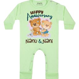 Arvesa Happy Anniversay Nanu & Nani Printed Bodysuit-image-99