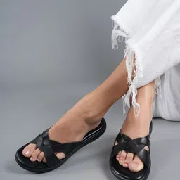 Mast & Harbour Women Solid Wedge Sandals-picture-26