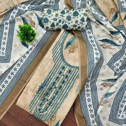 KALINI Geometric Printed Unstitched Dress Material-image-96