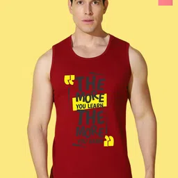 WOOSTRO Pack Of 2 Printed Combed Cotton Gym Vests VWS26(ALONE PEACH)(MORE MAROON)-picture-19