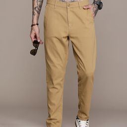 The Roadster Life Co. Men Solid Pure Cotton Chino Trousers-image-81