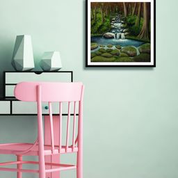999Store Multicoloured Waterfall Wall Painting-image-62