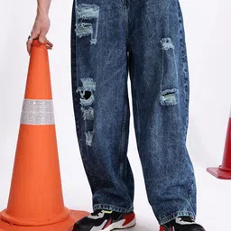 Kook N Keech High-Rise Mildly Distressed Light Fade Stretchable Jeans-image-42