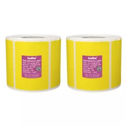 Tudko 55x40 mm 80 GSM 1 UP Self Adhesive Paper Label Yellow (Pack of 2 Pcs)-image-30