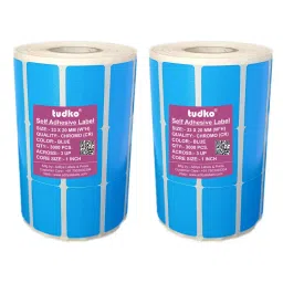 Tudko 33x20 mm 80 GSM 3 UP Self Adhesive Paper Label Blue (Pack of 2 Pcs)-15