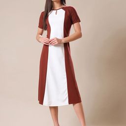 PURVAJA A-Line Midi Dress-image-81
