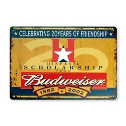 eazy wagon Yellow & Red Budweiser Scolarship Printed Wall HangingDecor-image-86
