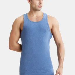 Jockey Men Super Combed Cotton Rib Racer Back Gym Vest 9922-17