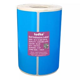 Tudko 50x75 mm 80 GSM 2 UP Self Adhesive Paper Label Blue-image-62