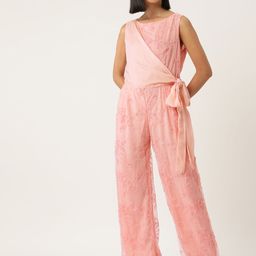 Simaaya Self Design Embellished Basic Jumpsuit-16